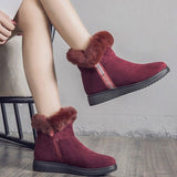 Platform Botas Women's Casual Shoes GCSZXC58 Ankle Boots Suede Plush Furry Touchy Style