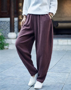 Vintage Pleated Linen Pants  | Zen Buddha Trends