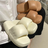 Casual Chunky Sole Slides dylioshop