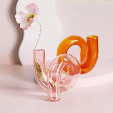 Twisted Glass Candle Holder Vase Feajoy