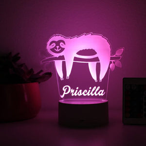 Sloth Personalized Night Light Feajoy