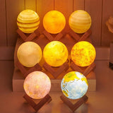 Eight planets 3D Print LED Lamp Set Feajoy