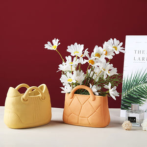 Handbag Shaped Flower Vase feajoy