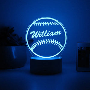 Personalized Baseball Night Light Feajoy