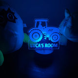 Personalized Tractor Night Light Feajoy