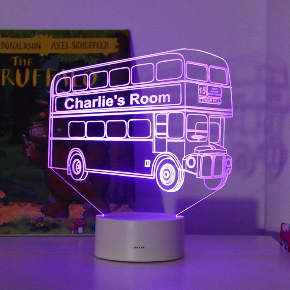 Personalized London Bus Night Light feajoy