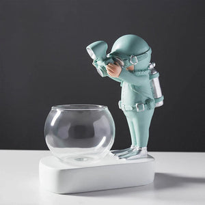Space Astronaut Glass Vase feajoy