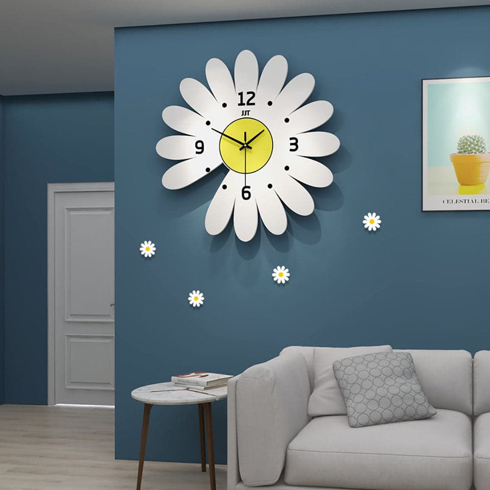 Daisy Clock With Wall Sticker dylinoshop