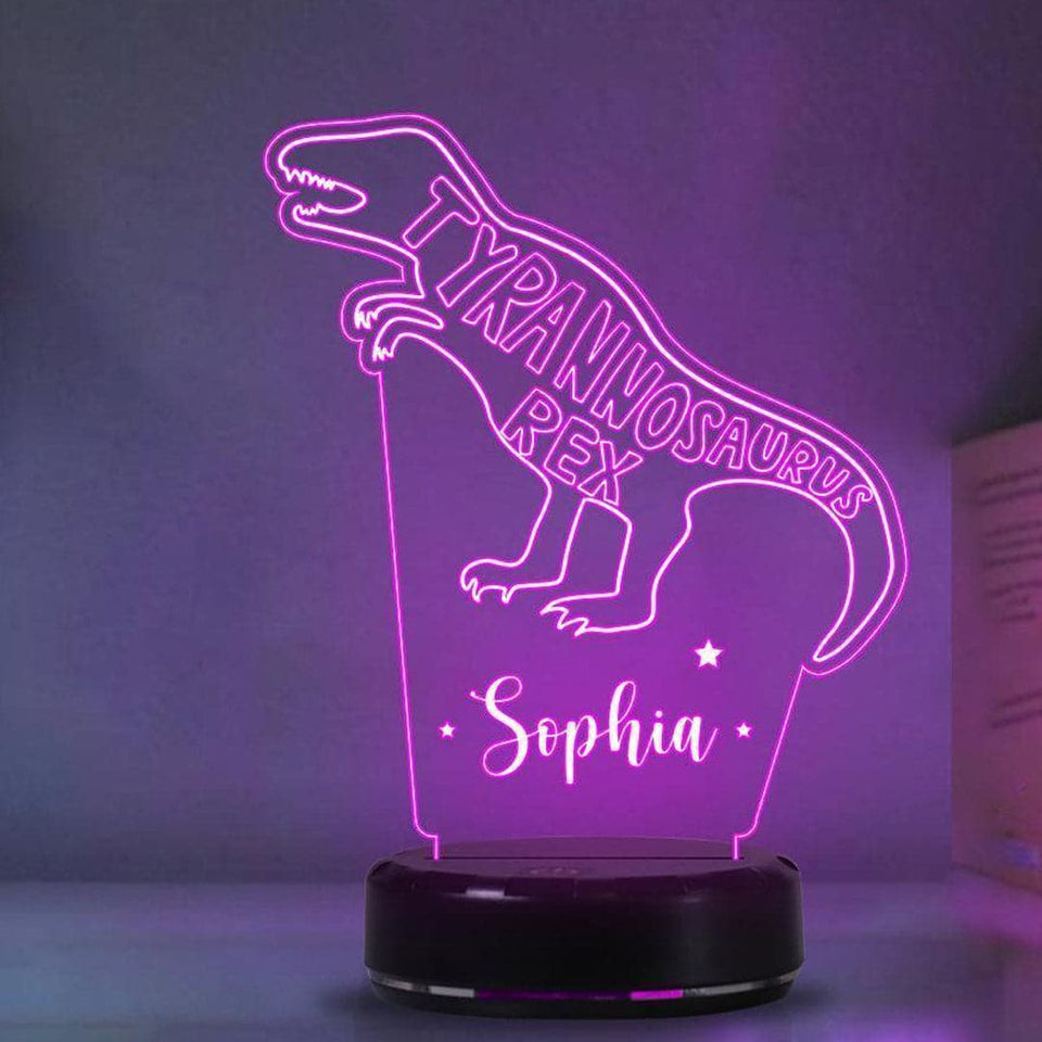 Personalized Dinosaur Night Light Feajoy