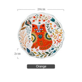 Hand Painted Cat Dinner Plate dylinoshop