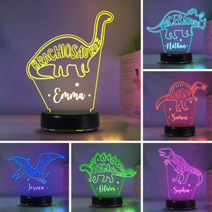 Personalized Dinosaur Night Light Feajoy