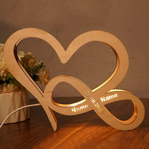 Custom Love Wood Lamp dylinoshop