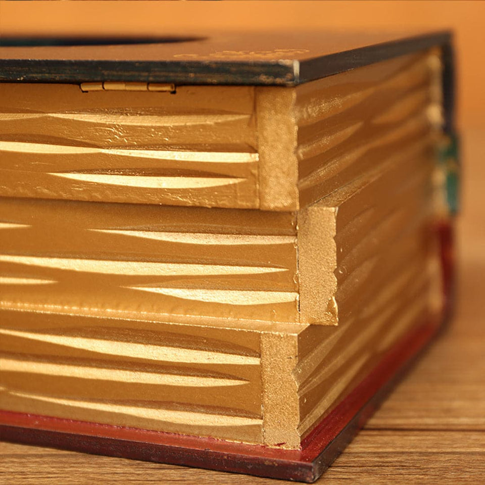 Wooden Book Tissue Box Feajoy