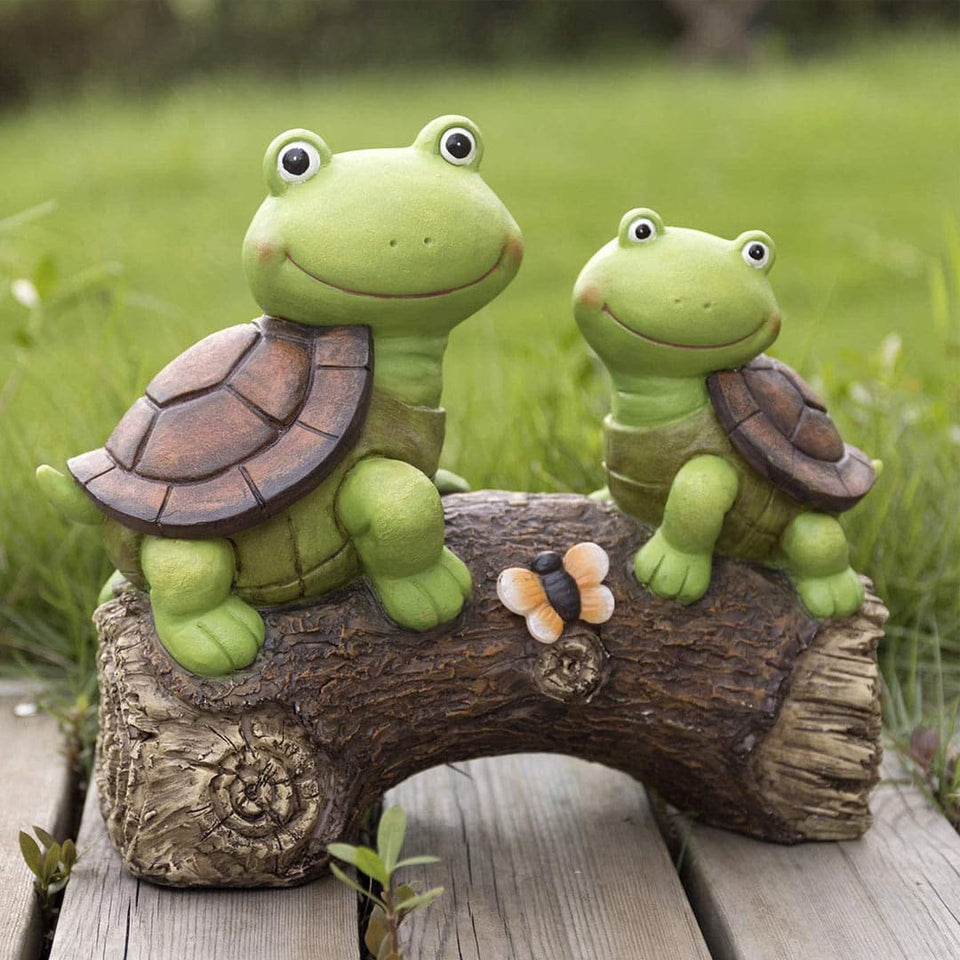 Garden Statue Turtles Figurine Feajoy