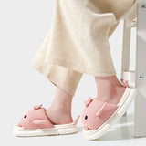 Whale Shaped Linen Slippers dylioshop