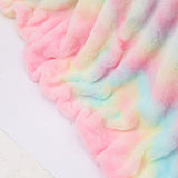 Rainbow Tie-dye Throw Blanket Feajoy