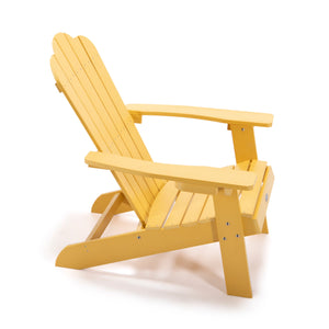 TALE Adirondack Chair Backyard Outdoor Furniture Painted Seating With Cup Holder All-Weather And Fade-Resistant Plastic Wood - Brown Color dylinoshop