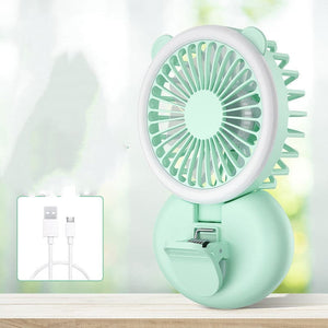 Portable Mini USB Charging Fan With Fill Light for Selfie dylinoshop