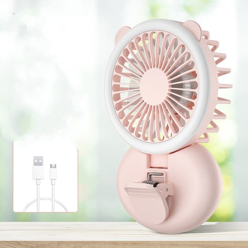 Portable Mini USB Charging Fan With Fill Light for Selfie dylinoshop