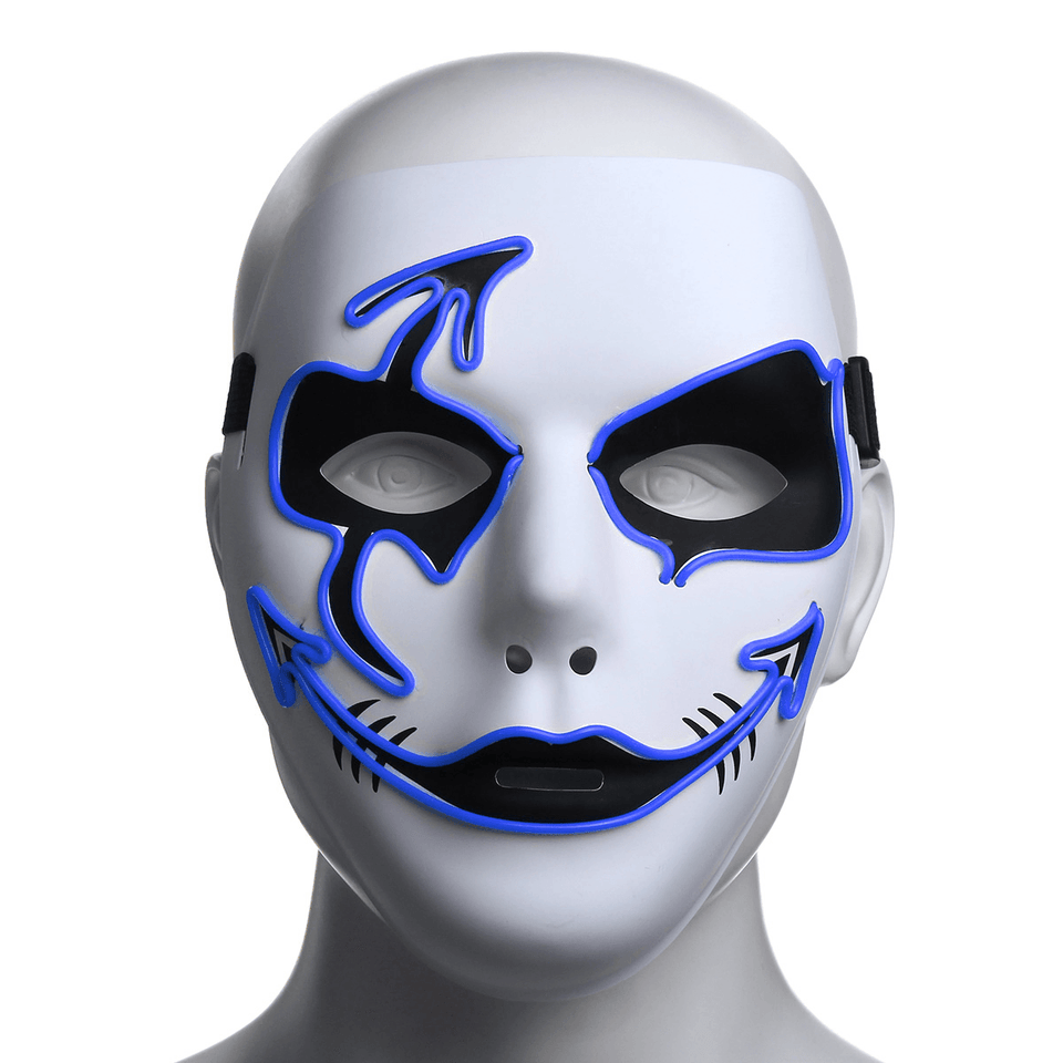 Halloween Mask LED Luminous Flashing Party Masks Light up Dance Halloween Cosplay MRSLM