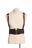 Gear Duke Steampunk Industrial Gothic Gothic Sling Fashion Strap Men'S Slim Short Leather Vest Women dylinoshop