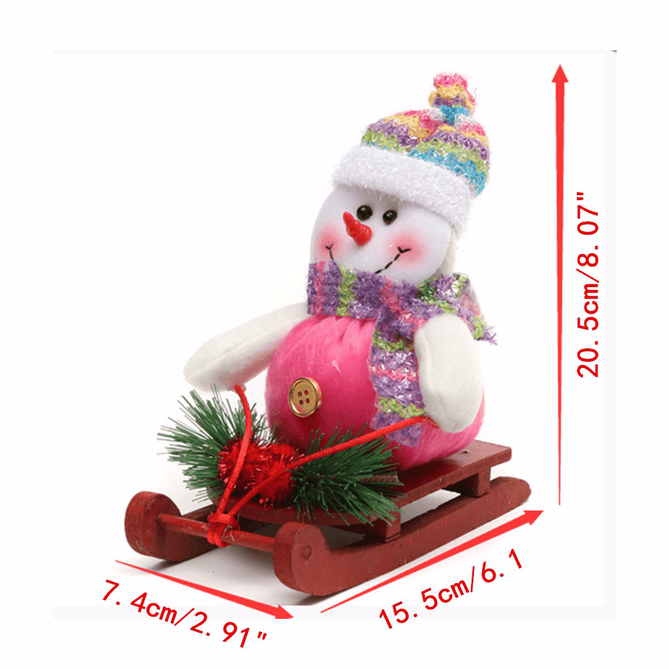 Christmas Santa Clau Snowman Sledding Christmas Party Decor MRSLM