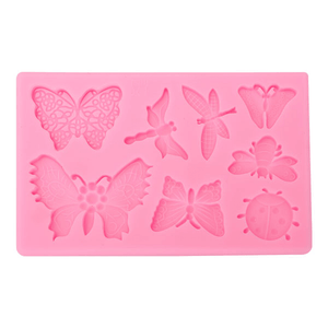 Butterfly Dragonfly Insects Silicone Mold Fondant Cake Mould Baking Tool MRSLM