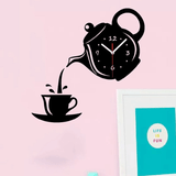 Emoyo ECY018 DIY Creative Teapot Head Wall Clock Animal Wall Clock for Home Office Decorations MRSLM