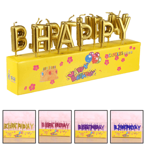 Novelty Happy Birthday Candle Unscented Decorative Wax Paraffin Colorful Candles for Party Cake Decoration MRSLM