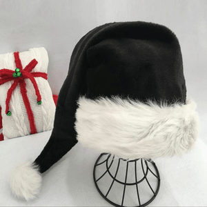 Black Plush Hat Adult Christmas dylinoshop