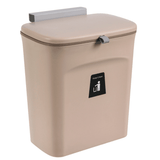 9L Cabinet Door Hanging Trash Can Slide Cover Garbage Bin Waste Storage for Kitchen Bedroom MRSLM