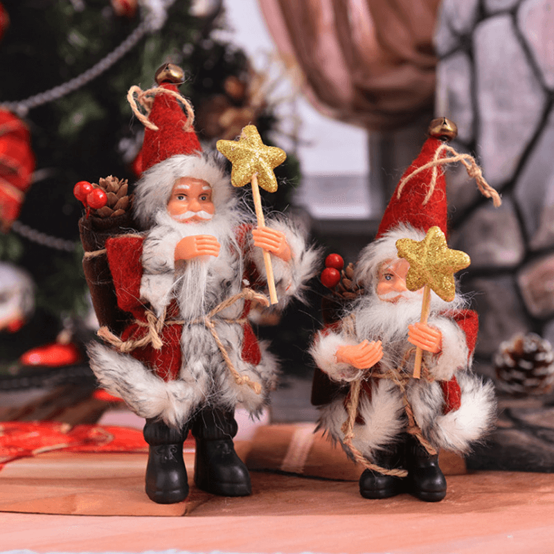 Xmas Stand Santa Claus Doll Toy Home Christmas Tree Hanging Decoration for Christmas Gift MRSLM