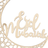 Eid Mubarak Islam Al-Fitr Wooden Ornament Hanging Sign Gift Home Decorations MRSLM