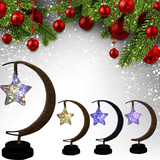 3D Battery Star Night Light Glass LED Home Party Wishing Lamp for Christmas MRSLM