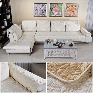 Cotton Quilted Embroidered Sofa Cushion Couch Slipcovers Backrest Towel Furniture Seat Cushion MRSLM