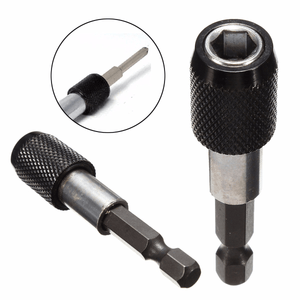 1PC Black 1/4" Hex Shank 60Mm Quick Release Magnetic Screwdriver Bit Holder dylinoshop