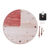 11'' Retro round Wooden Wall Clock DIY Digital round Room Home Office Bar Decor dylinoshop