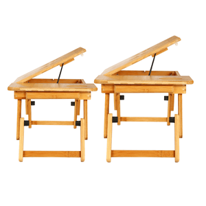 Portable Bamboo Laptop Bed Desk Table Foldable Workstation Tray Lap Fold MRSLM