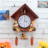 Antique Wooden Cuckoo Wall Clock Bird Time Bell Swing Alarm Watch Wall Home Decor MRSLM