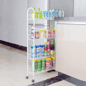 3/4 Layers Multi-Function Shelf Portable Cart Wheels for Household Kitchen Items Storage MRSLM