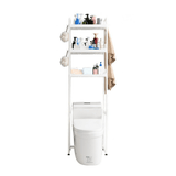 1/2/3 Tier over Toilet Storage Rack Bathroom Space Saver Towel PP Home Organizer dylinoshop