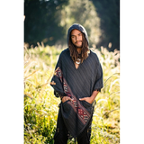 Hooded Cloak Shawl Ethnic Style Hedging Fringed Big Shawl Male dylinoshop