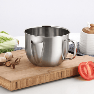 1.3L 304 Stainless Steel Oil Strainer Filter Pot Jug Storage Filter Can for Kitchen Household Grease Separator Tools dylinoshop