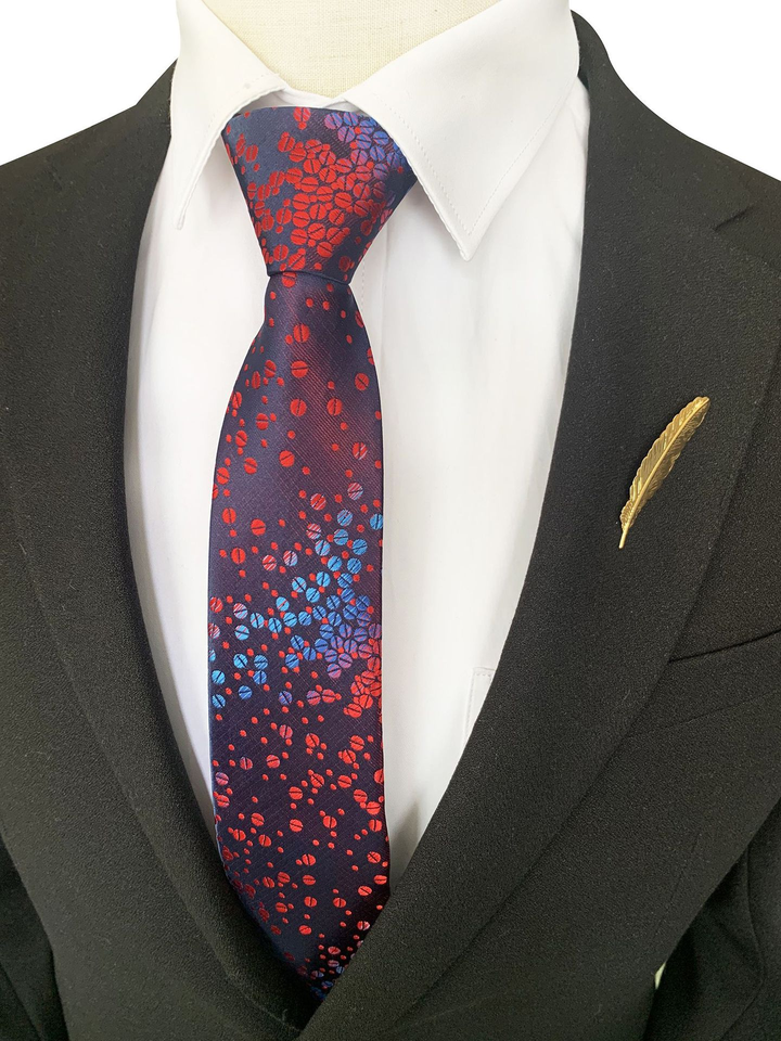 Silk Jacquard Tie Business Formal Wear Corporate Logo dylinoshop