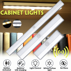 Light & Motion Sensor under Cabinet Lights Wireless Ultra-Thin Wardrobe Light MRSLM