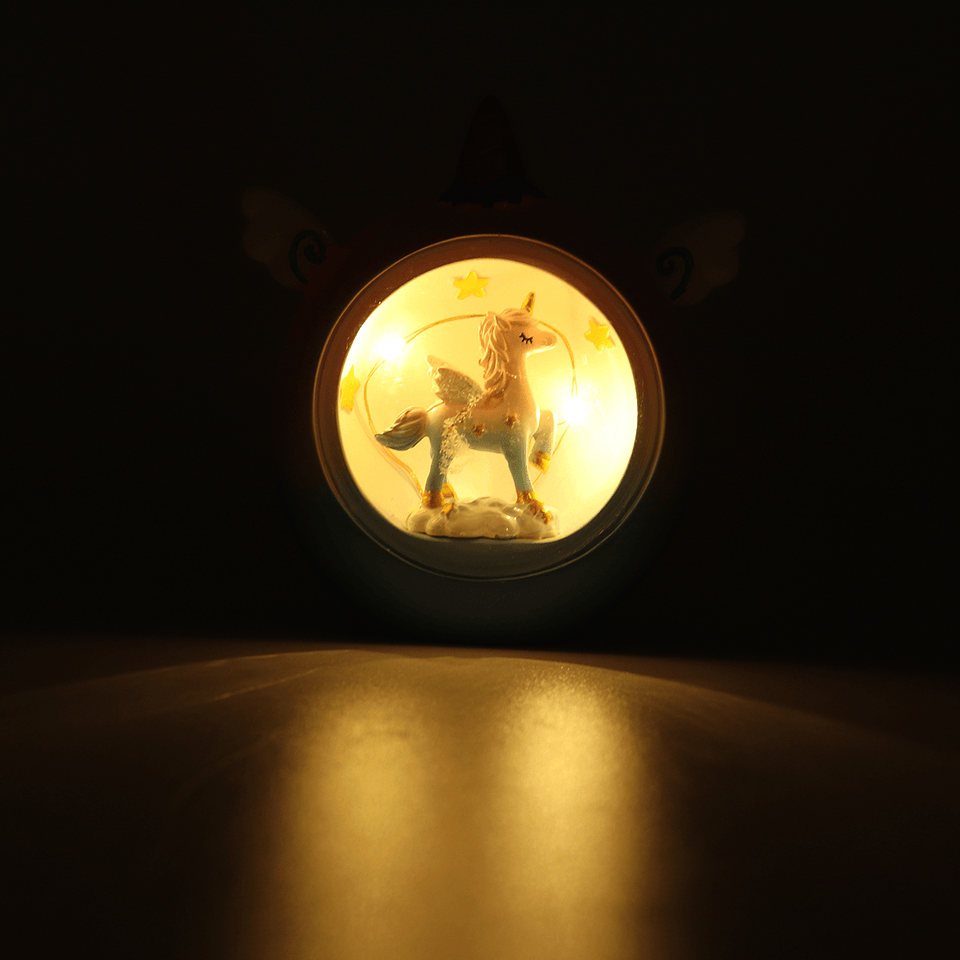 Resin Cartoon Horse Night Light Baby Study Bedroom Lamp Bedside Table Decor Gift MRSLM