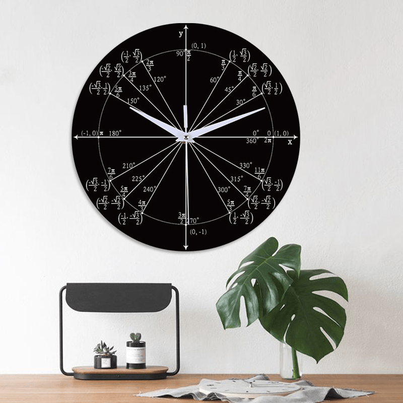 Emoyo ECY064 Creative Mathematics Wall Clock 3D Wall Clock for Home Office Decorations B MRSLM