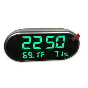 Digital USB Alarm Clock Portable Mirror HD LED Display with Time Humidity Temperature Display Function USB Port Charging Electronic Hygrometer Clock Phone Charging Mute Clock for Home Decoration MRSLM