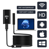 Wireless Endoscope Camera Wifi 1200P HD Borescope Inspection Camera IP68 Waterproof Snake Camera for Iphone Android for Inspecting Motor Engine Sewer Pipe Vehicle MRSLM