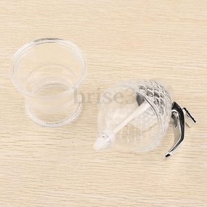 200ML Acrylic Clear Pot Honey Dispenser Container Hive Spice Holder Bee Bottles dylinoshop